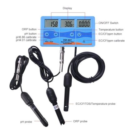 Water Monitor 7-in-1 – Alat Analisis Kualitas Air Multifungsi Hidroponik